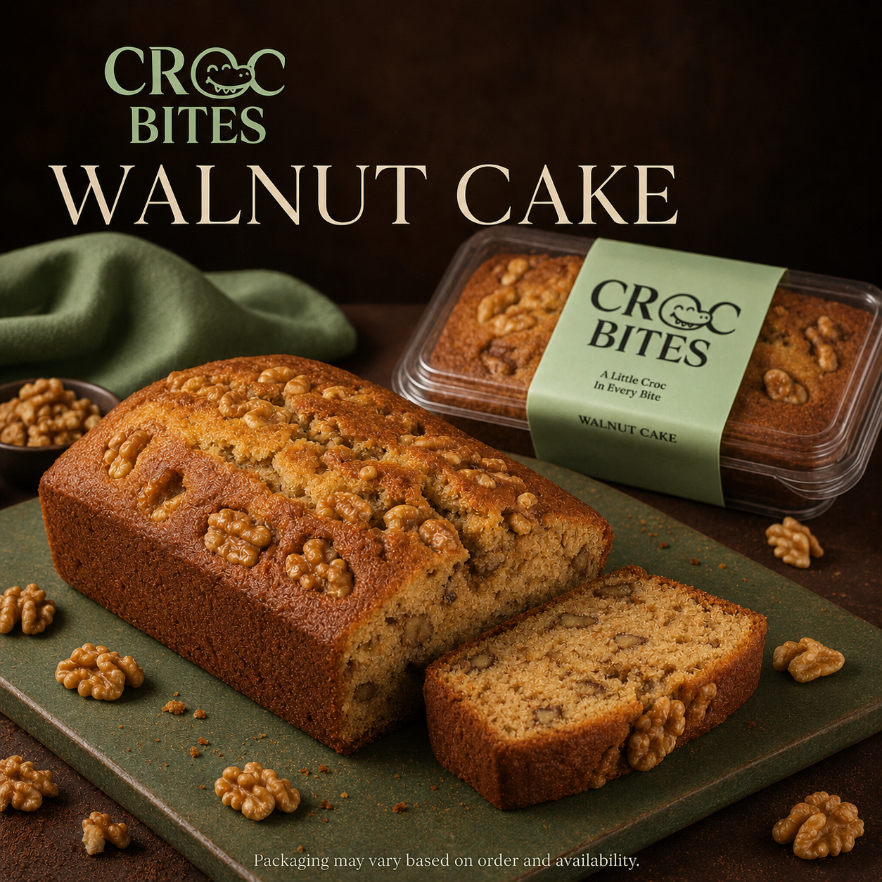 Walnut Cake by Croc Bites